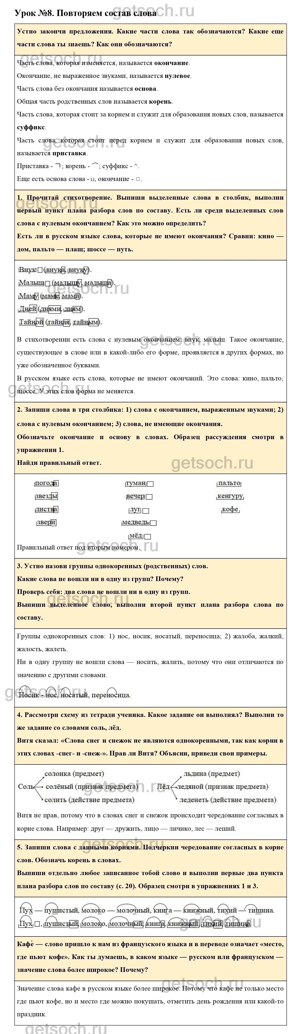 Урок №8-ГДЗ по Русскому языку для 3 класса Учебник Иванов С.В., Евдокимова  А.О., Кузнецова М.И. Часть 1. - Getsoch