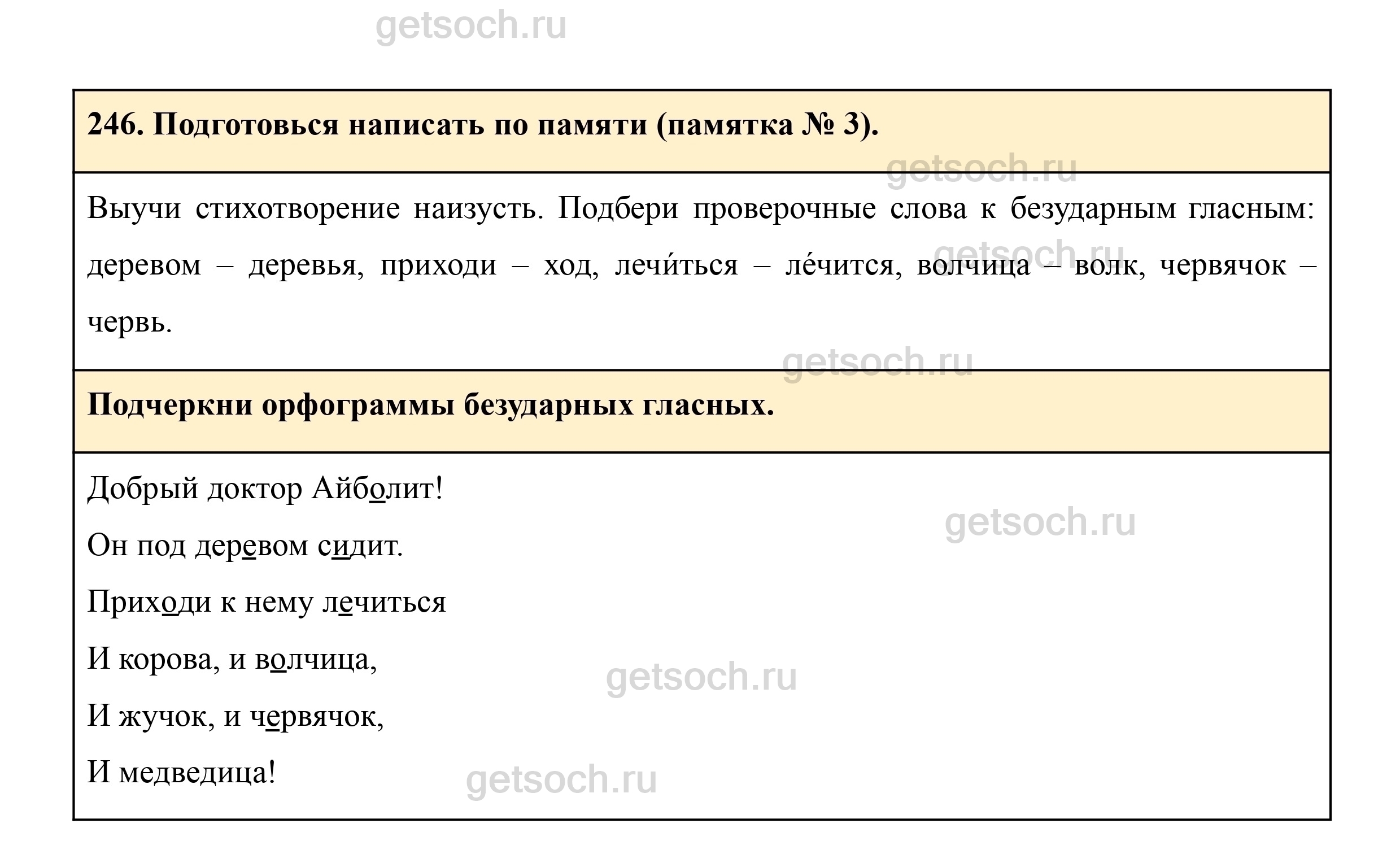 Упражнение 246- ГДЗ Русский язык 3 класс Учебник Рамзаева. Часть 1 - Getsoch